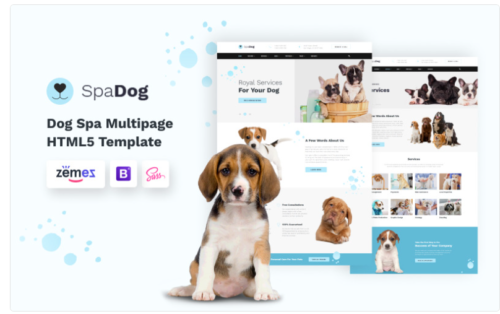 SpaDog - Dog Grooming Salon Website Template