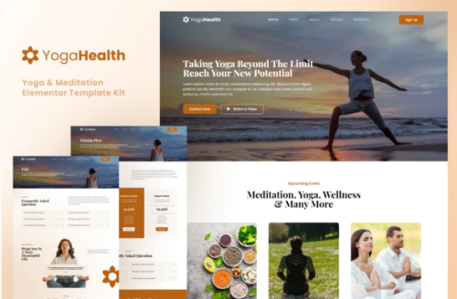 YogaHealth - Yoga & Meditation Elementor Template Kit