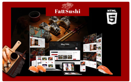 Fattsuhi | Japanese Sushi Restaurant HTML5 Website Template