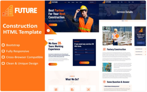 Future - Construction HTML Website Template