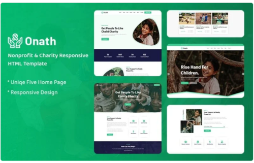 Onath - Nonprofit Charity Responsive Website Template