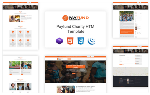 Payfund - Charity Nonprofit Organization Website Template