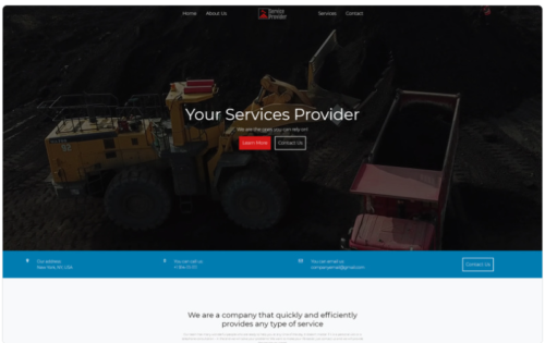 Service Provider - HTML5 responsive website template Website Template