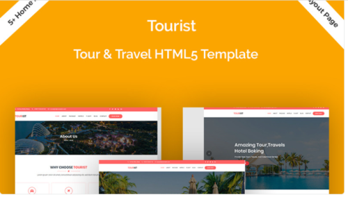 Tourist - Trous, Travels & Hotel Booking Website Template