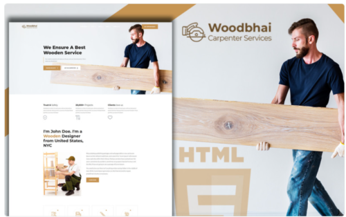 Woodbhai - Carpenter Service And Shop Website Template