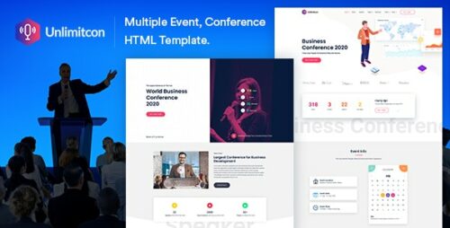 Unlimitcon - Multiple Event, Conference HTML Template.