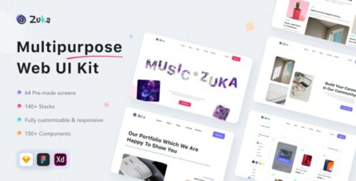 Zuka - Multipurpose Web UI Kit for Sketch