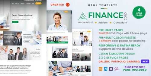 Finance Corp - A Financial Services & Business Consulting Template