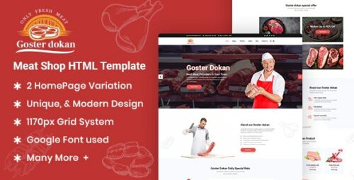Goster Dokan - Meat Shop HTML5 Template