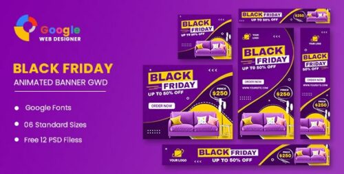 Black Friday Furniture HTML5 Banner Ads GWD