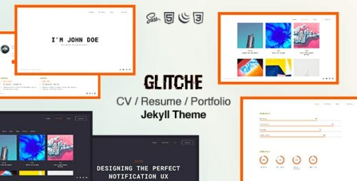 Glitche - CV Resume & Personal Portfolio Jekyll Theme