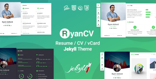 RyanCV - Resume CV & vCard Jekyll Theme