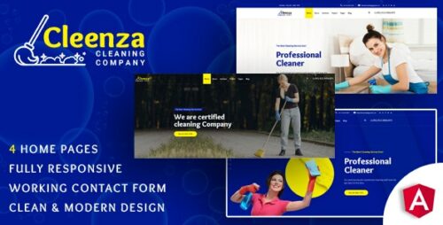 Cleenza - Cleaning Service Angular 12 Template