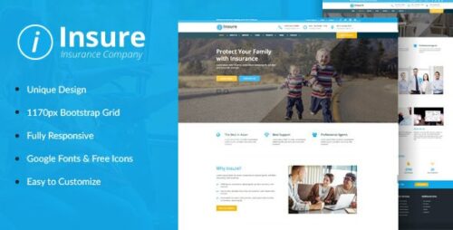 Insure - Insurance, Finance, & Business HTML Template