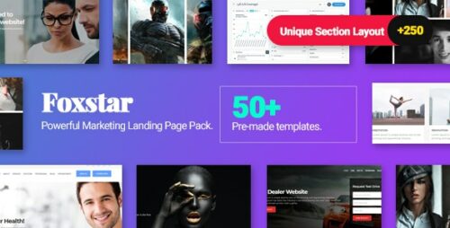 Foxstar - Landing Pages Pack With Page Builder