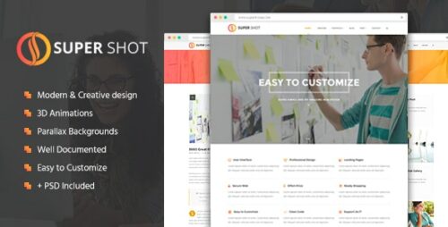 SuperShot - Creative Agency Landing Page