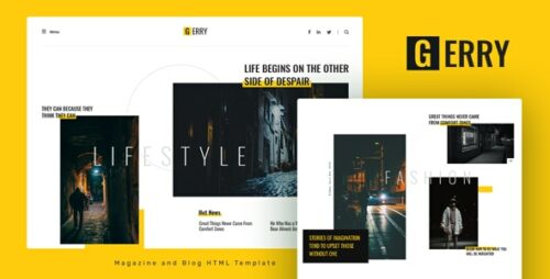 Gerry - Blog and Magazine HTML Template