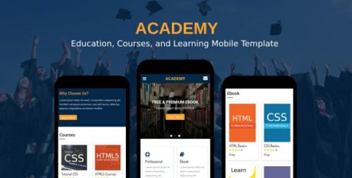 Academy - Education, Courses, and Learning Mobile Template