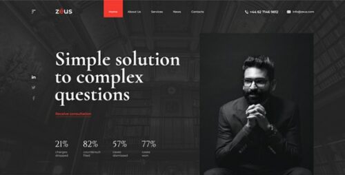 Zeus - Lawyers and Law Firm HTML Template
