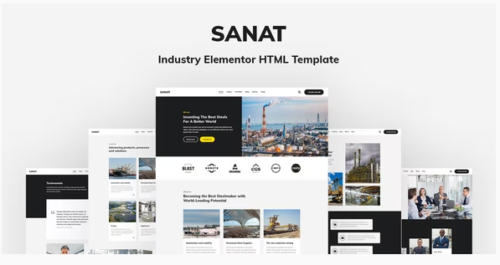 Sanat - Industry Elementor HTML Template