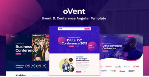 Ovent - Angular 11 Event Conference & Meetup Template