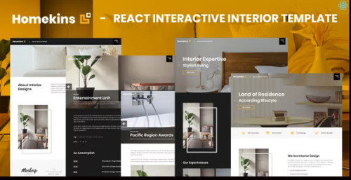 Homekins - React Interactive Interior Template