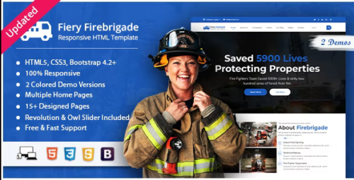 Fiery - Fire Brigade Responsive HTML Template