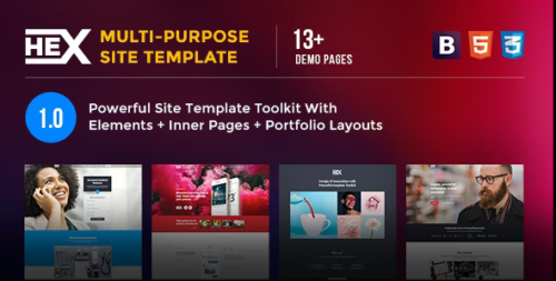 HEX - Responsive One Page Multipurpose HTML Template