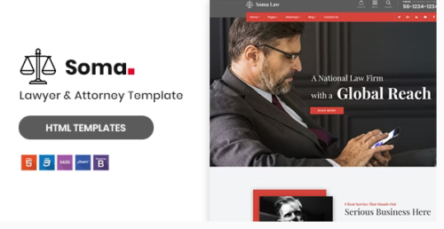 Soma - Lawyer & Attorney HTML5 Template