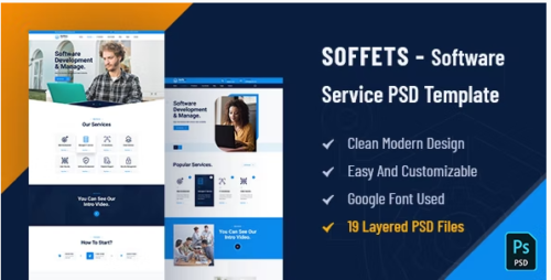 Soffets - Software and IT Service PSD Template
