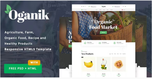 Oganik - HTML Template For Organic Food Products & Agriculture Farm
