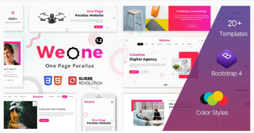 Weone - One Page Parallax HTML5