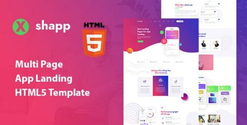 Xshapp - Multipage App Landing HTML5 Template