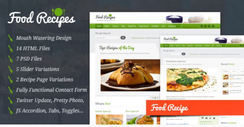 Food Recipes - HTML Template