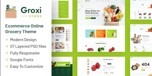 Groxi - Grocery Store Template