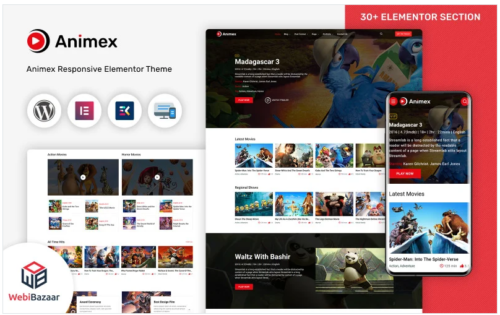 Animex - Special Effects Design Services Elementor WordPress theme