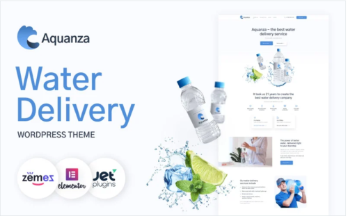 Aquanza - Water Delivery WordPress Theme