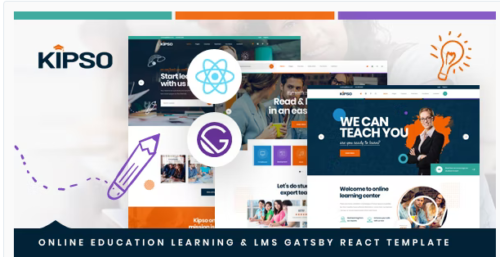 Kipso - Gatsby React Online Education Learning & LMS Template