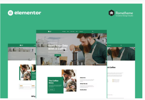 Cafein - Coffee Bar & Cafe Elementor Pro Full Site Template Kit