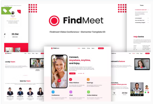 Findmeet - Video Conference Elementor Template Kit