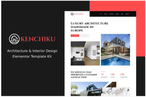 Kenchiku - Architecture & Interior Design Elementor Template Kit