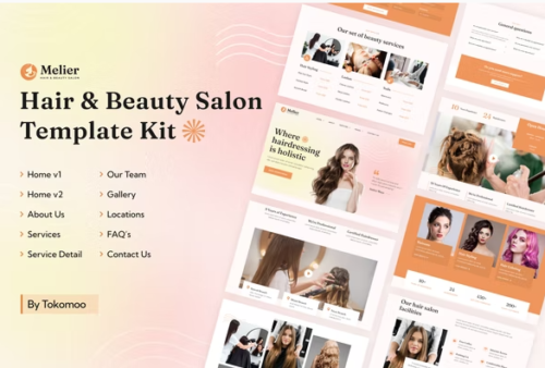 Melier | Hair & Beauty Salon Elementor Template Kit