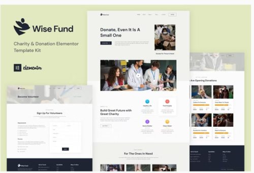 Wise Fund - Charity & Donation Elementor Template Kit