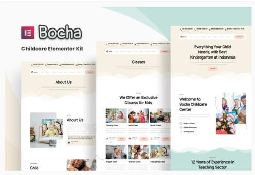 Bocha - Childcare Elementor Template Kit