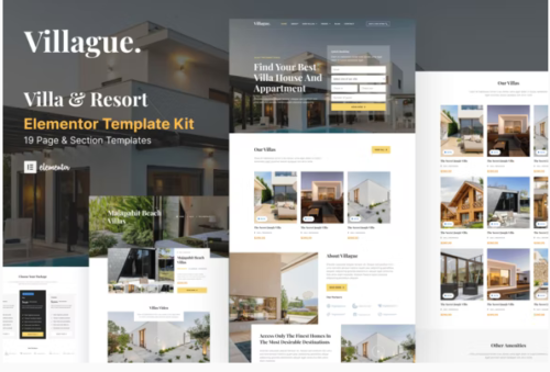 Villague - Private Villa & Resort elementor Template Kit