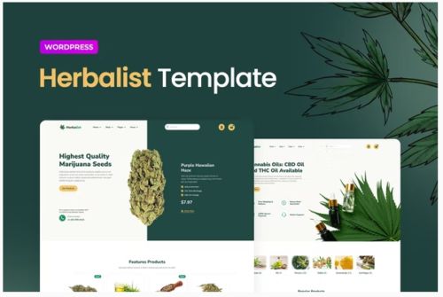 Herbalist – Medical Marijuana Store Elementor Template Kit