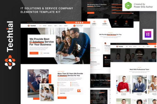 Techtial – IT Solutions & Services Company Elementor Template Kit
