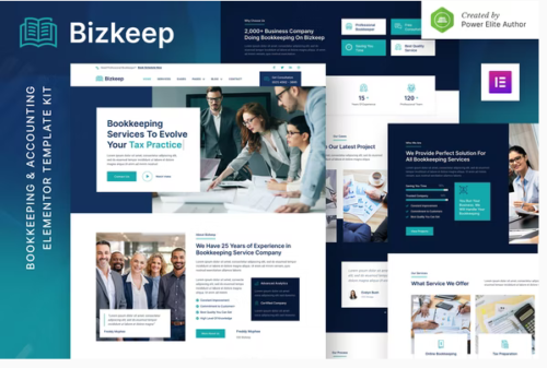 Bizkeep - Bookkeeping & Accounting Service Elementor Template Kit