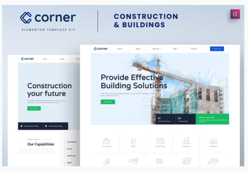 Corner - Construction & Building Elementor Template Kit