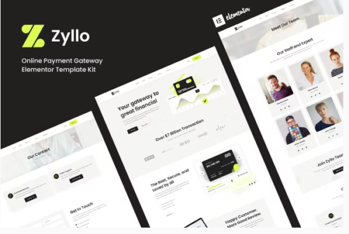 Zyllo - Online Payment Gateway Elementor Template Kit